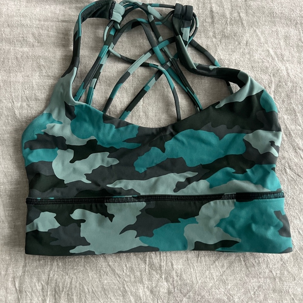 Blue Camo Lululemon Sports Bra